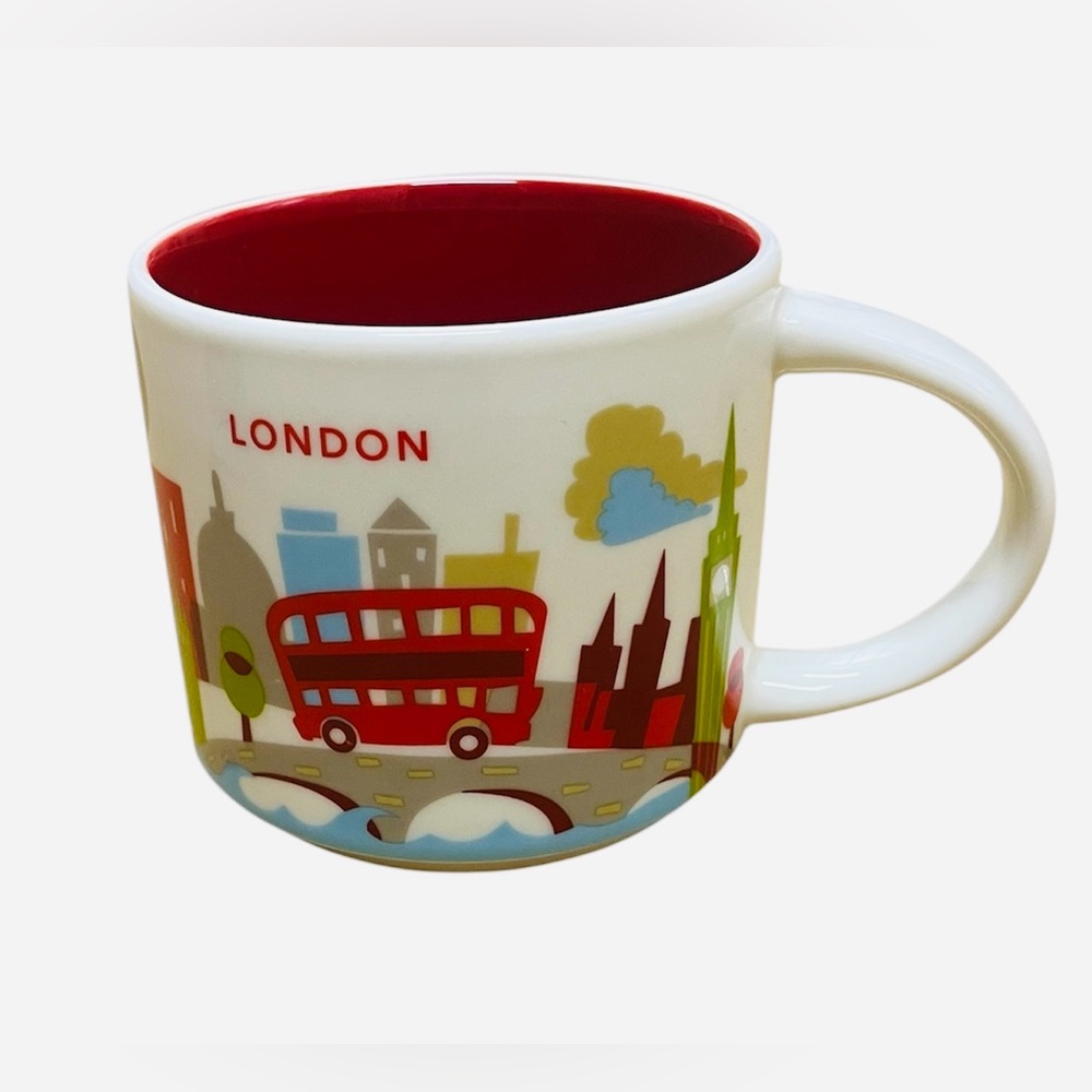 Starbucks London You Are Here Collection Mug 14 oz Red Interior 2018 England